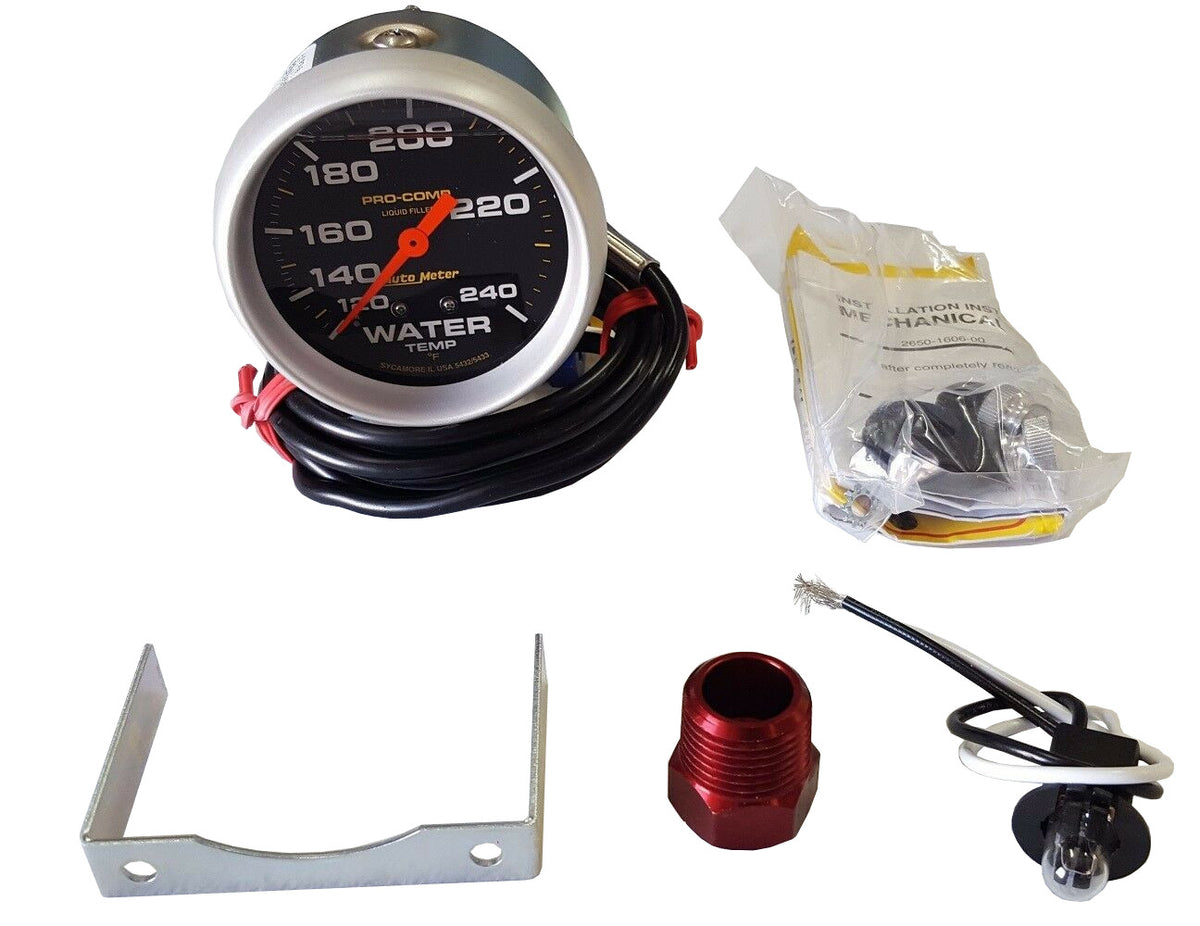 25/8" Liquid Filled Autometer WaterTemp Gauge Bat Wing Chassis